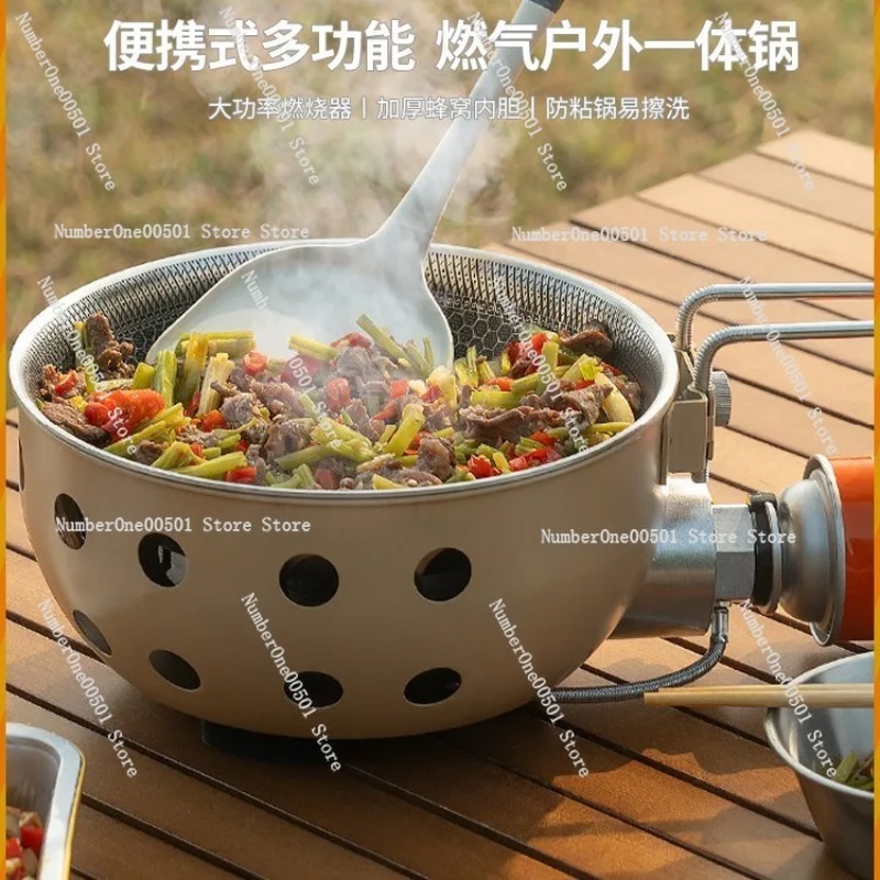 Camping Cooking One Pot - Portable Outdoor Cooking Pot All in