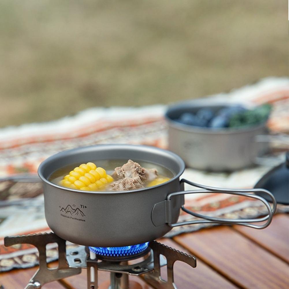 Camping Cooking One Pot - Outdoor Picnic Titanium Cooking Pot Purified