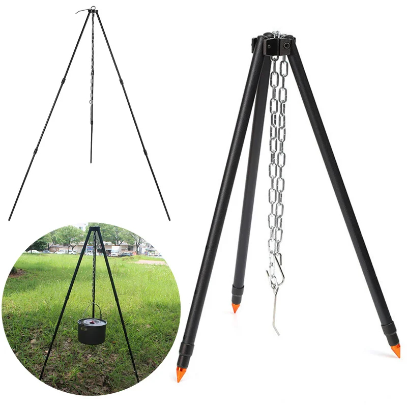 Camping Cooking One Pot - Portable Adjustable Camping Tripod for Hanging