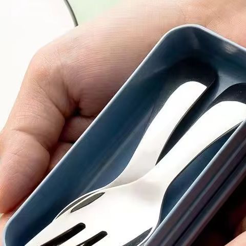 Camping Cooking And Eating Set - Mini Portable Stainless Steel Cutlery Set