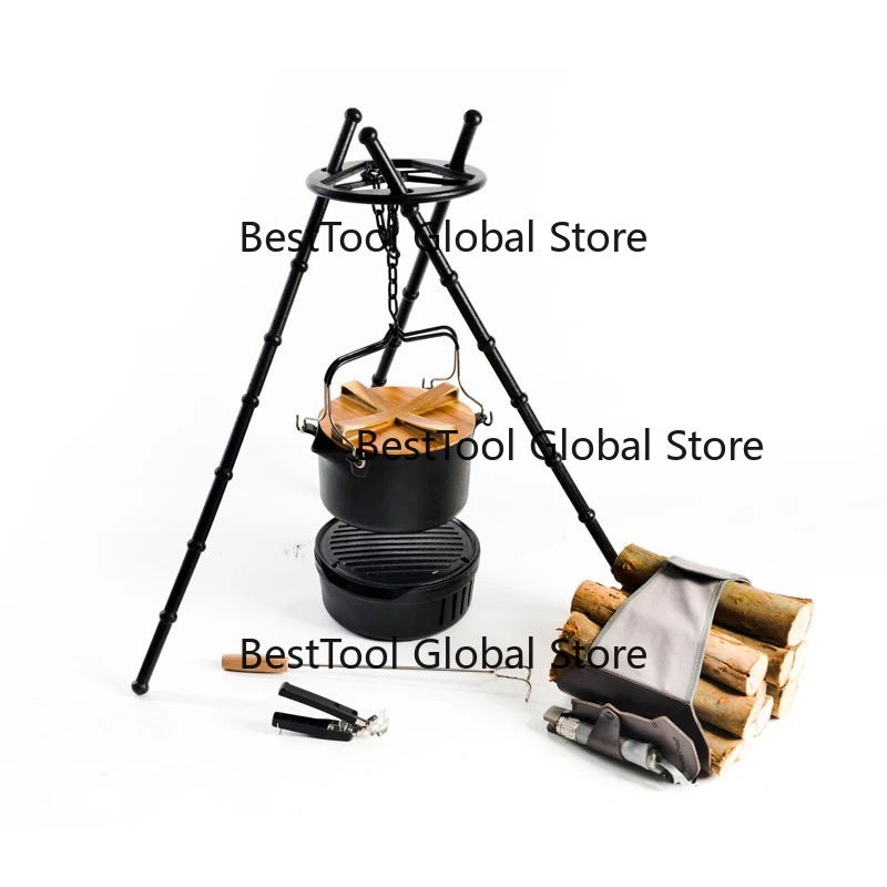 Camping Cooking One Pot - Multi Functional Camping Cookware Set Outdoor