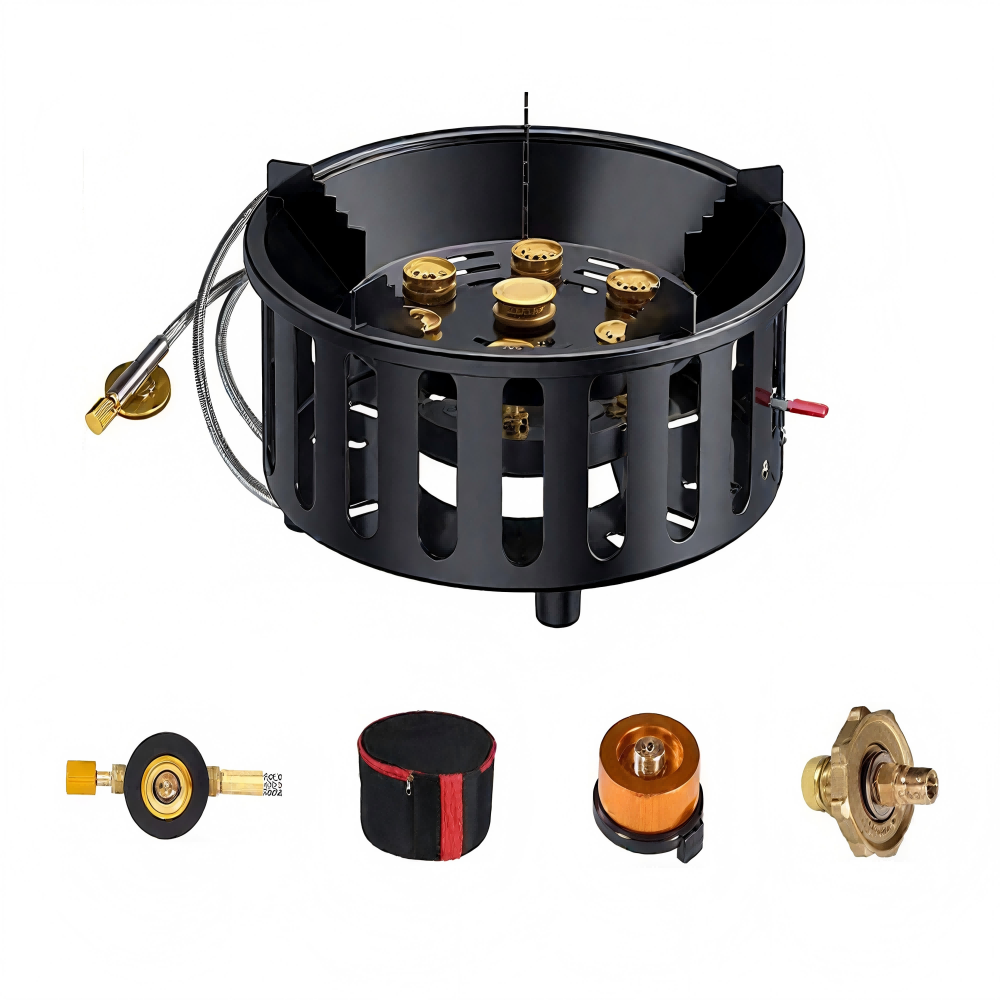 Camping Cooking Gas Stove - High-Power 7-Core 21000W Portable Camping Stove