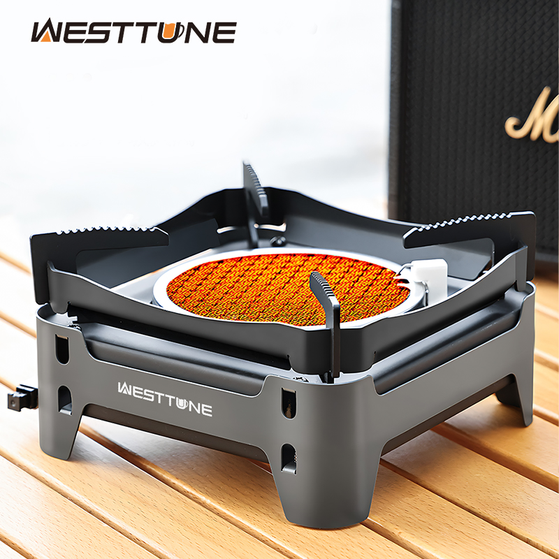 Camping Cooking Griddle - WESTTUNE Outdoor Infrared Combustion Stove Portable
