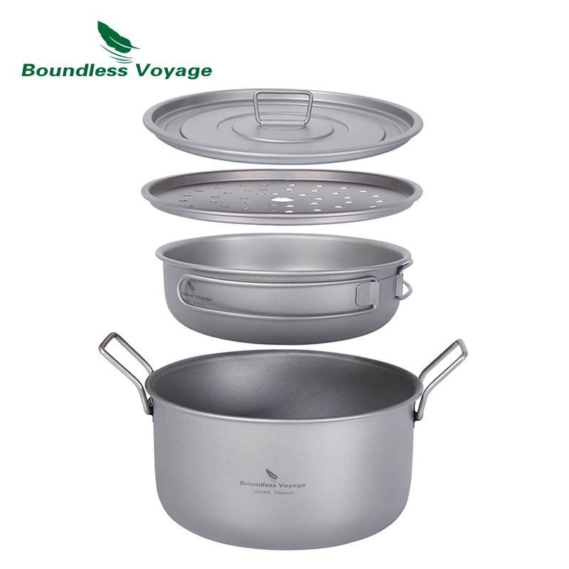 Camping Cooking Griddle - Boundless Voyage Camping Cooking Pot Multifunctional