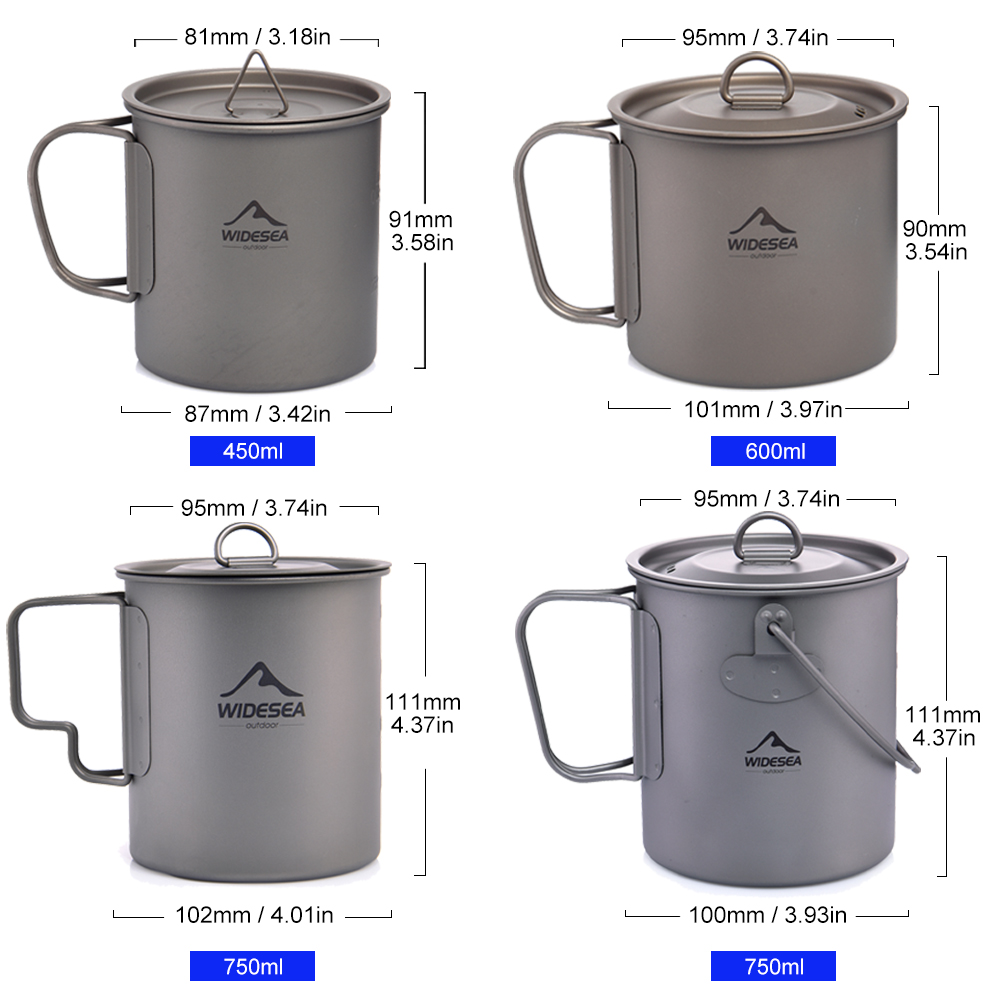 Widesea Camping Mug Titanium C - Camping Cooking All In One recension och pris