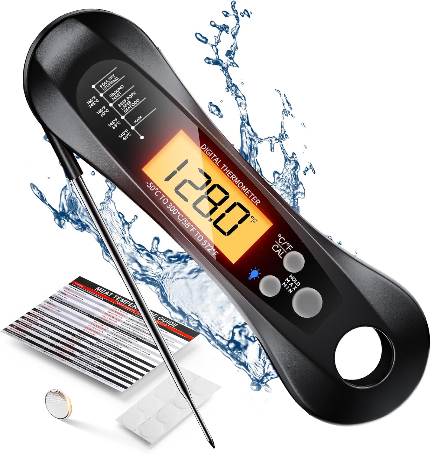 Digital Meat Thermometer Water - Camping Cooking Meat recension och pris
