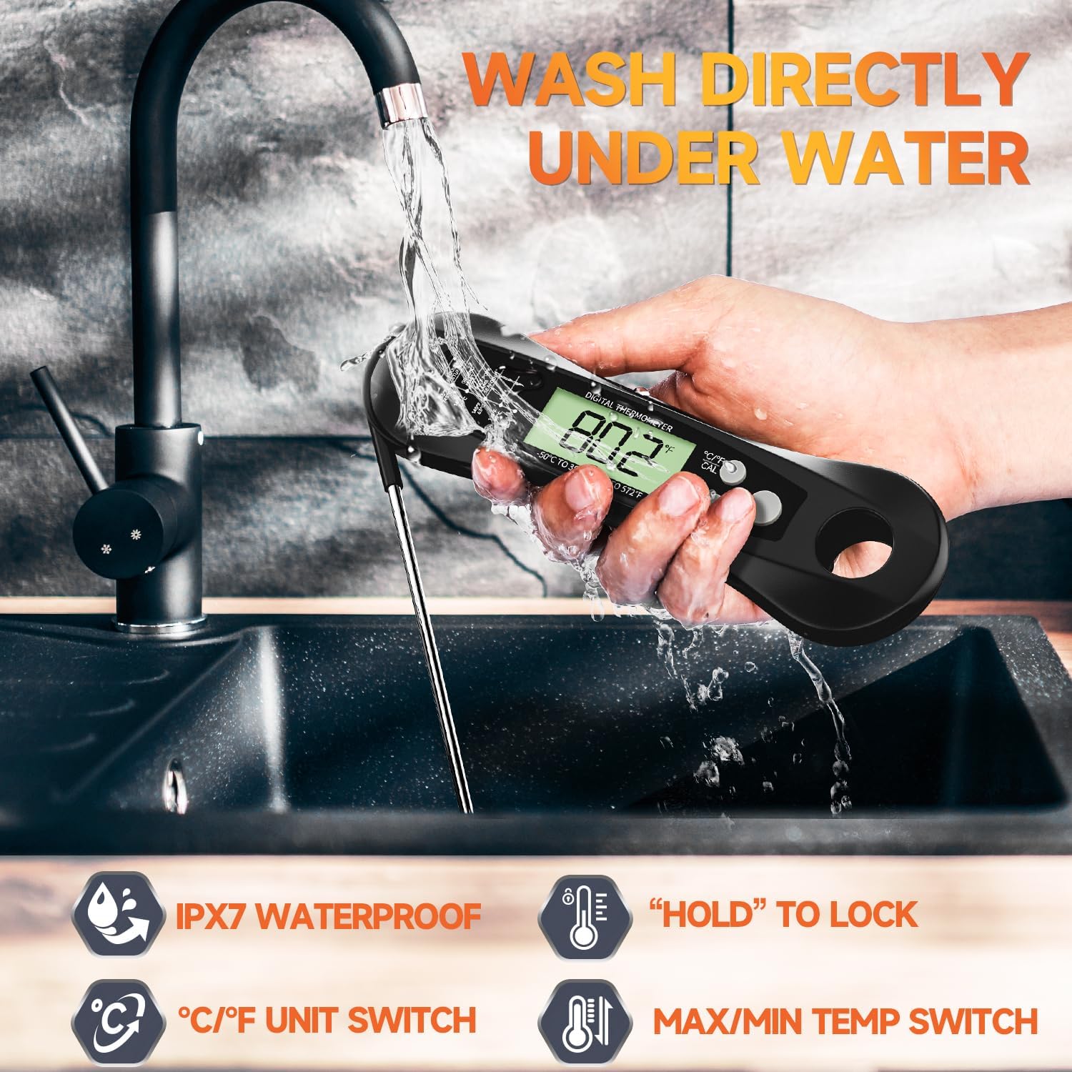 Digital Meat Thermometer Water - Camping Cooking Meat recension och pris