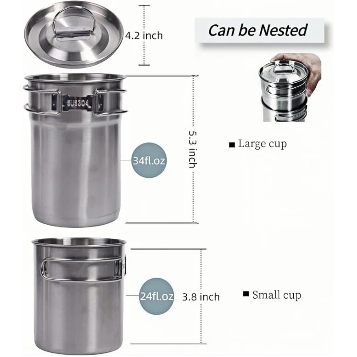 Foldable Camping Cups Mugs Cam - Camping Cooking Meat recension och pris