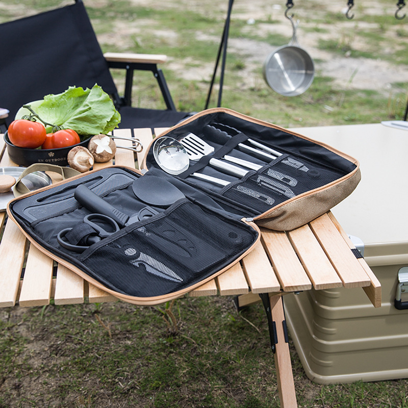 8pcs Camping Kitchen Cookware  - Camping Cooking Backpack recension och pris