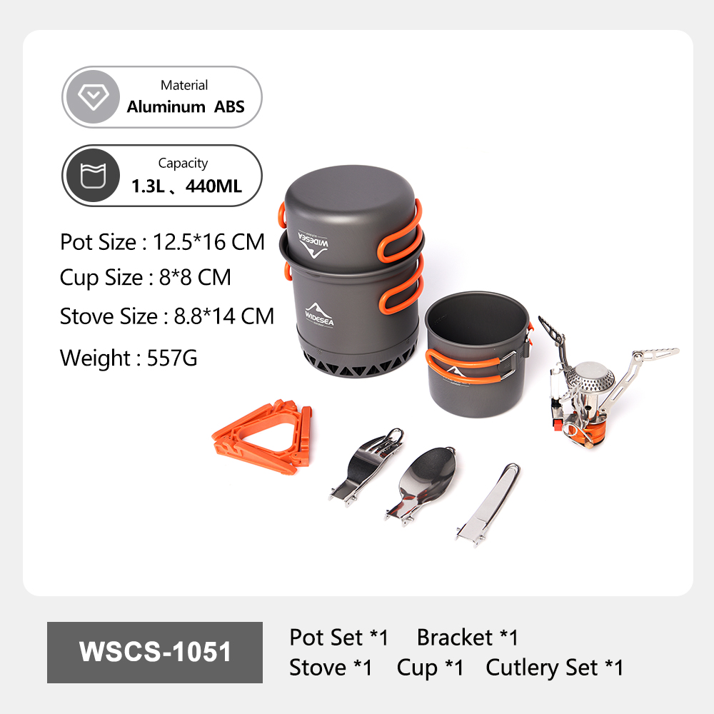 Widesea Portable Camping Cookw - Camping Cooking And Eating Set recension och pris