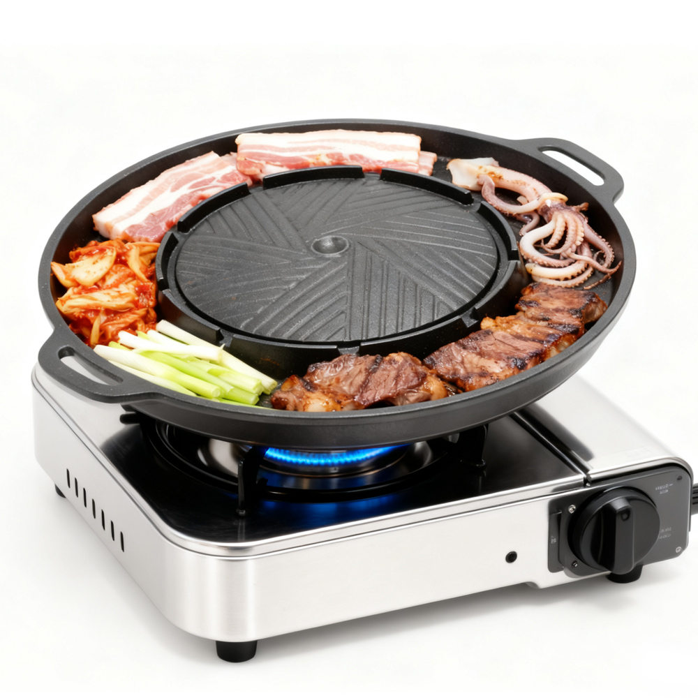 KOSUN Korean BBQ Grill Pan 2 i - Camping Cooking Meat recension och pris