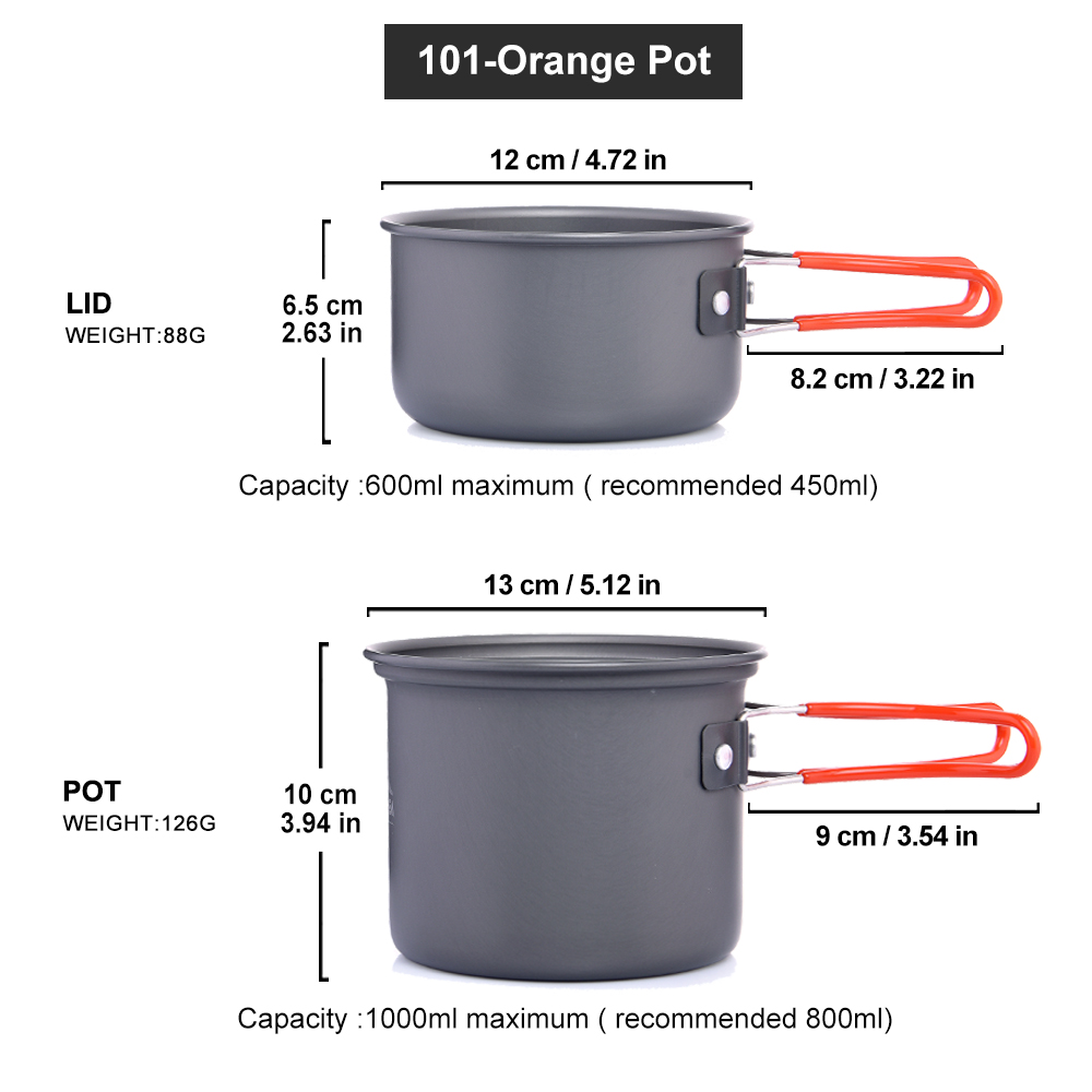 Widesea camping tableware outd - Camping Cooking And Eating Set recension och pris
