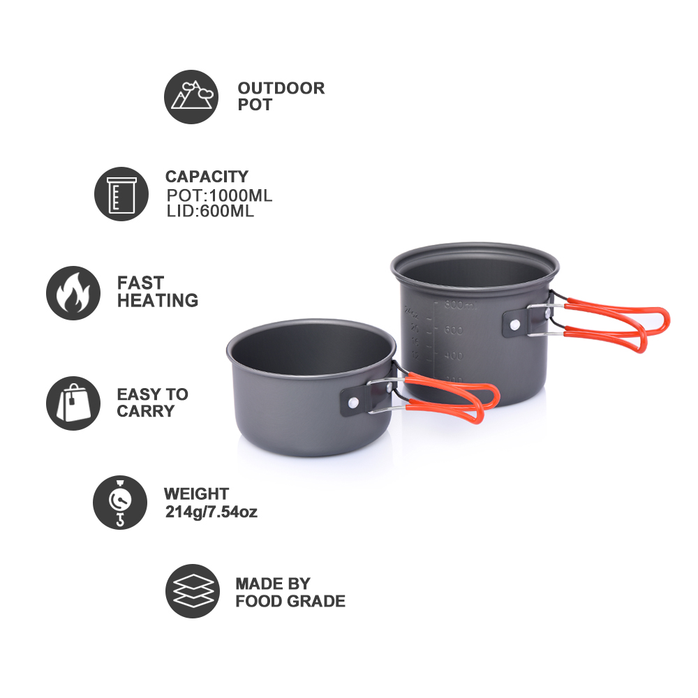 Widesea camping tableware outd - Camping Cooking And Eating Set recension och pris