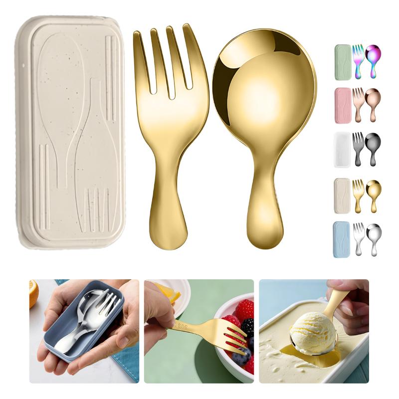 Stainless Steel Portable Spoon - Camping Cooking And Eating Set recension och pris