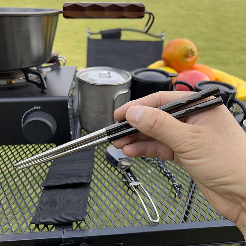 Foldable Spoon Chopsticks Trav - Camping Cooking And Eating Set recension och pris
