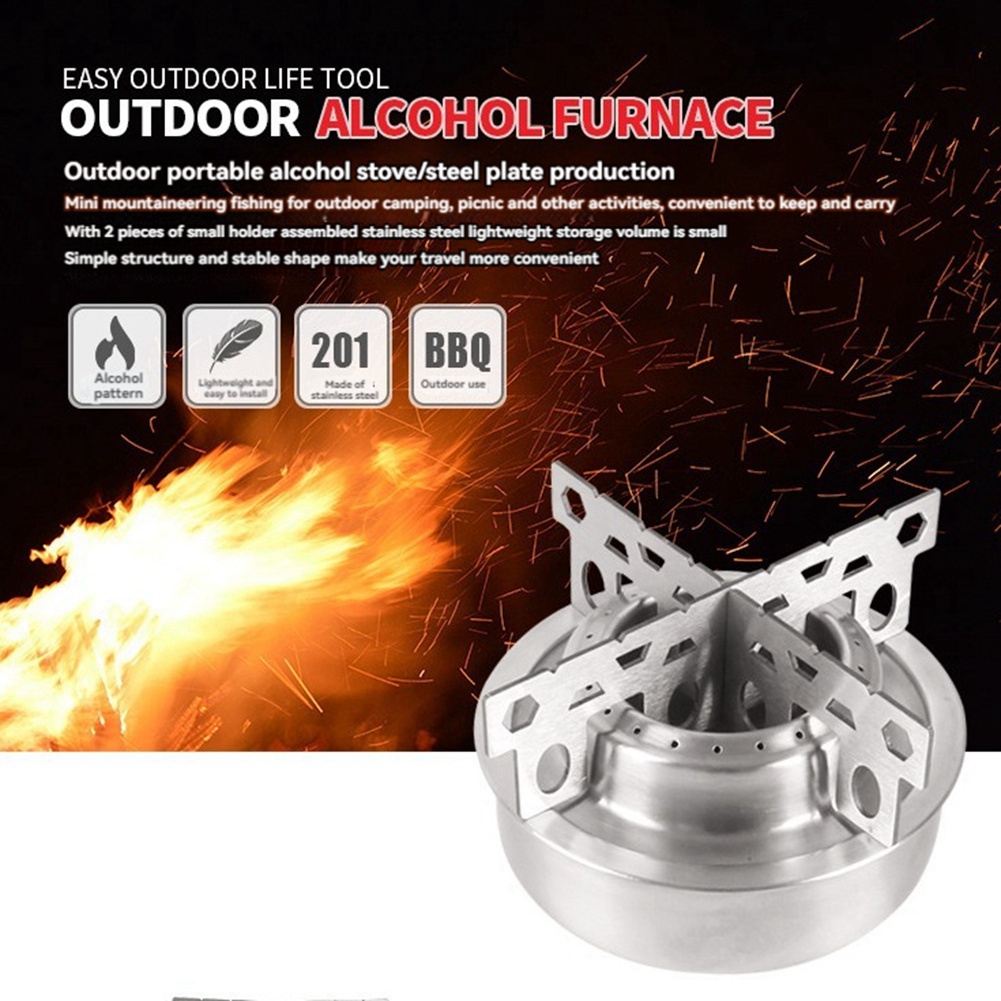 Portable Mini Alcohol Stove Cr - Camping Cooking Backpack recension och pris