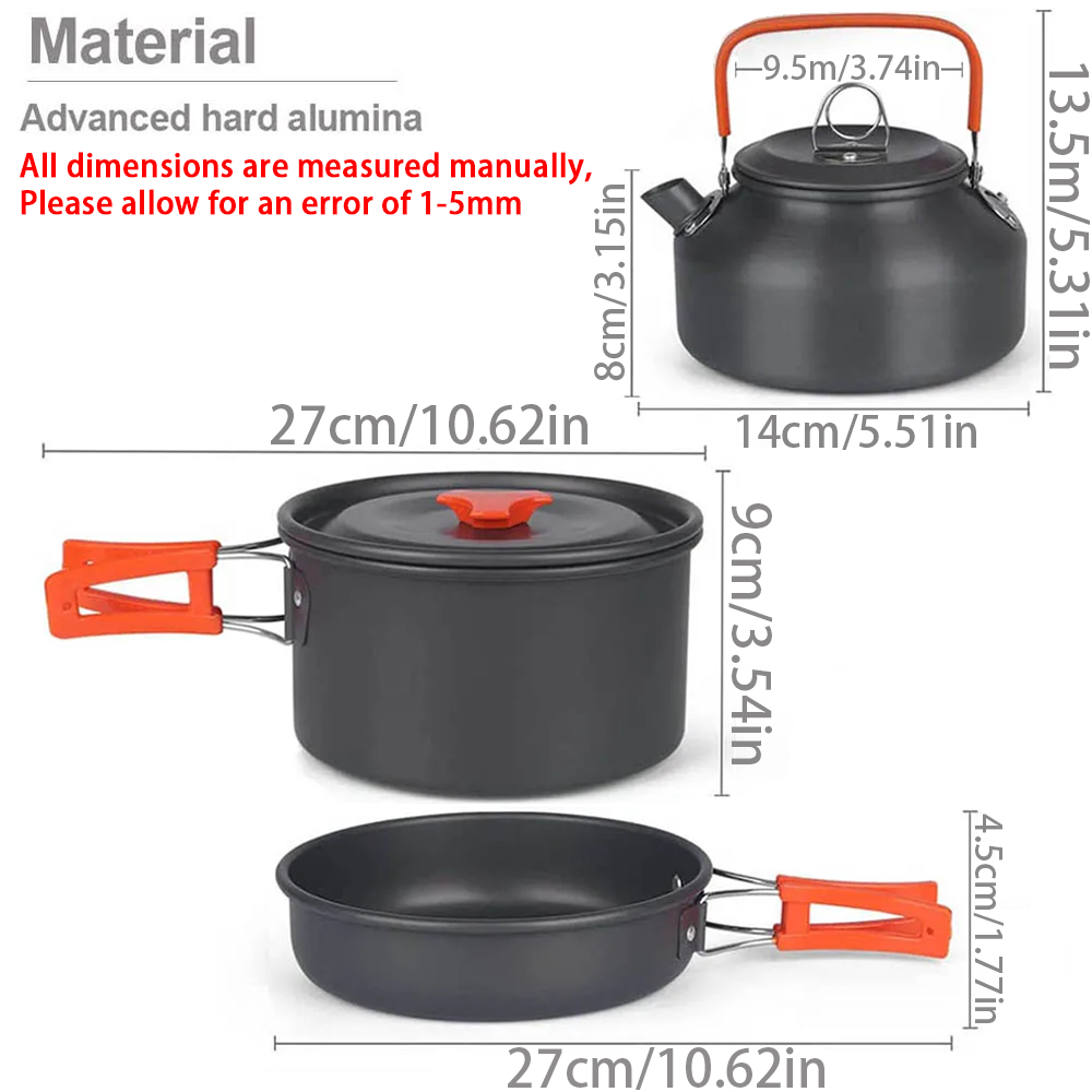 1pcs/1set Camping Cookware Kit - Camping Cooking Backpack recension och pris