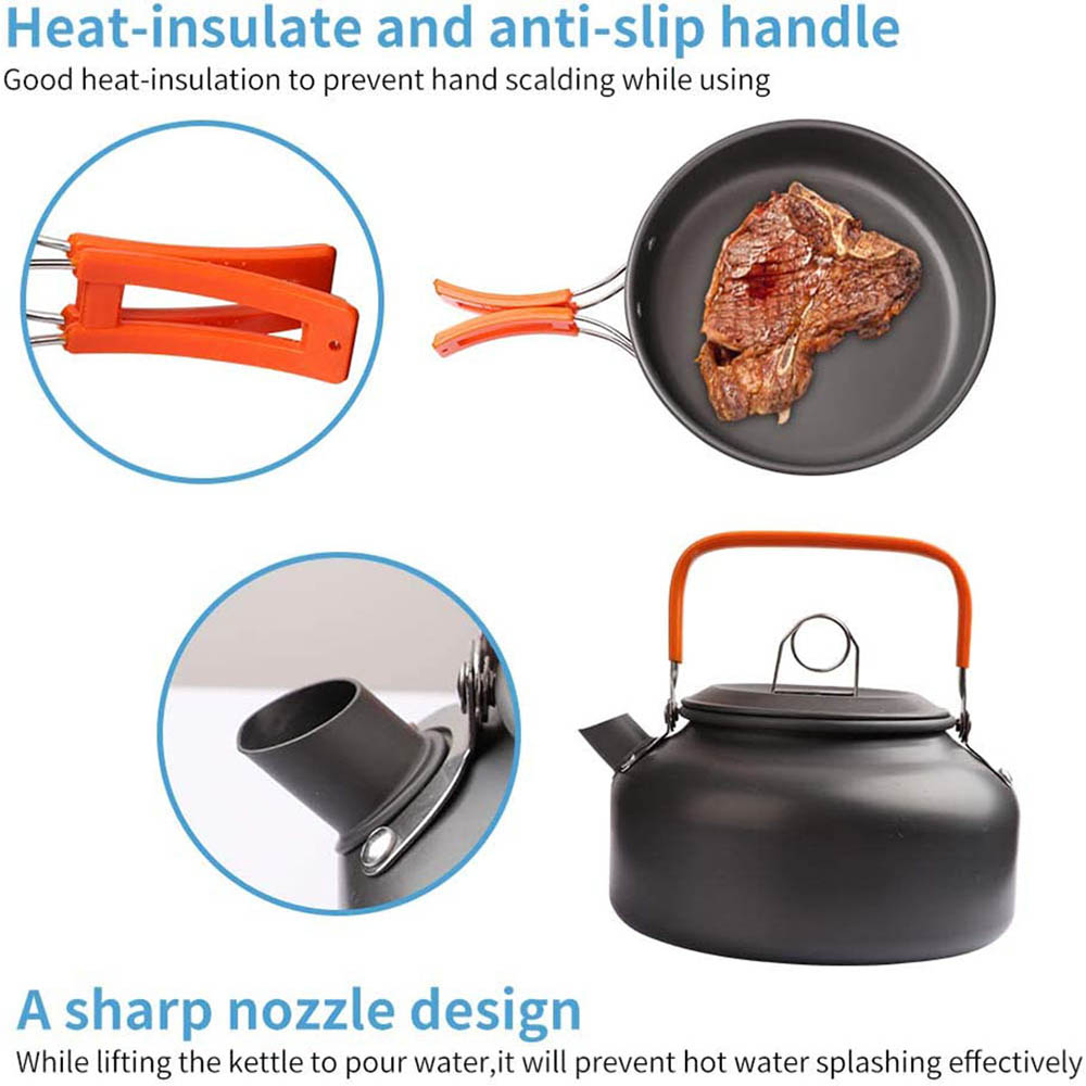 1pcs/1set Camping Cookware Kit - Camping Cooking Backpack recension och pris