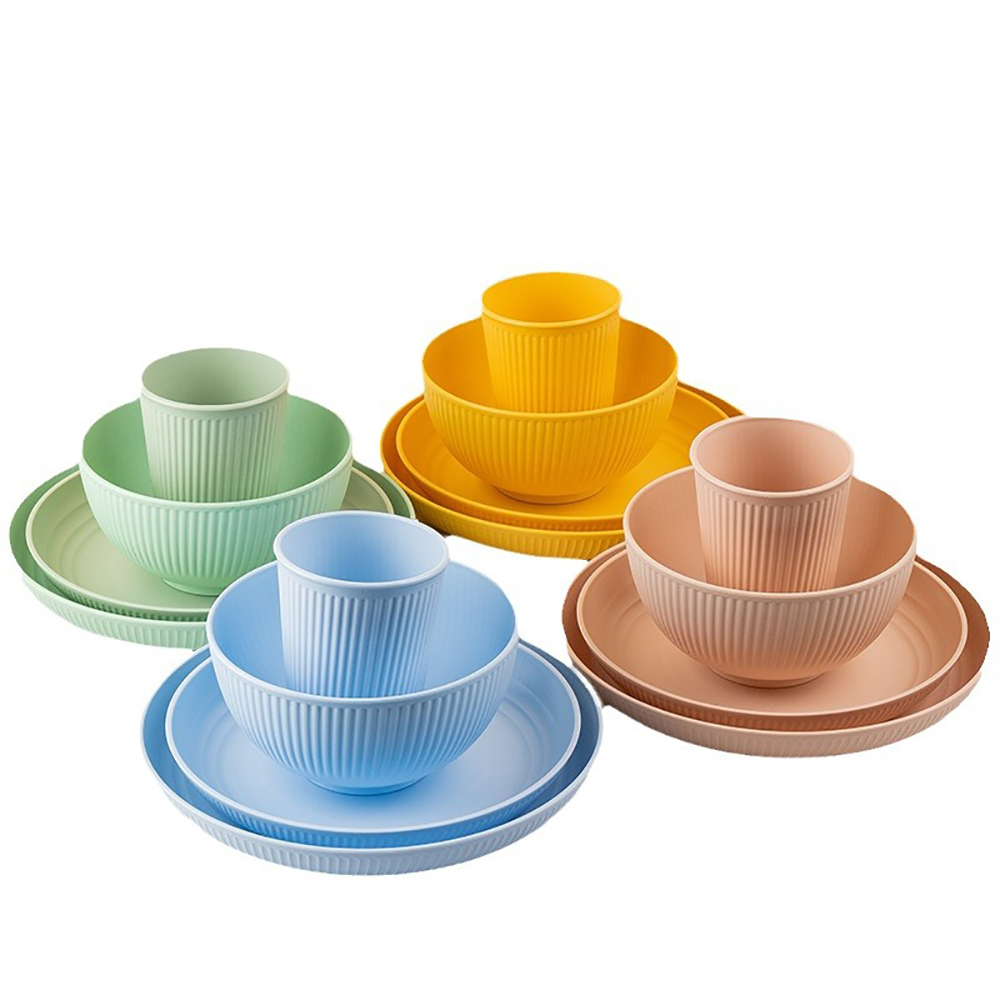 Colourful Wheat Straw Cutlery  - Camping Cooking And Eating Set recension och pris