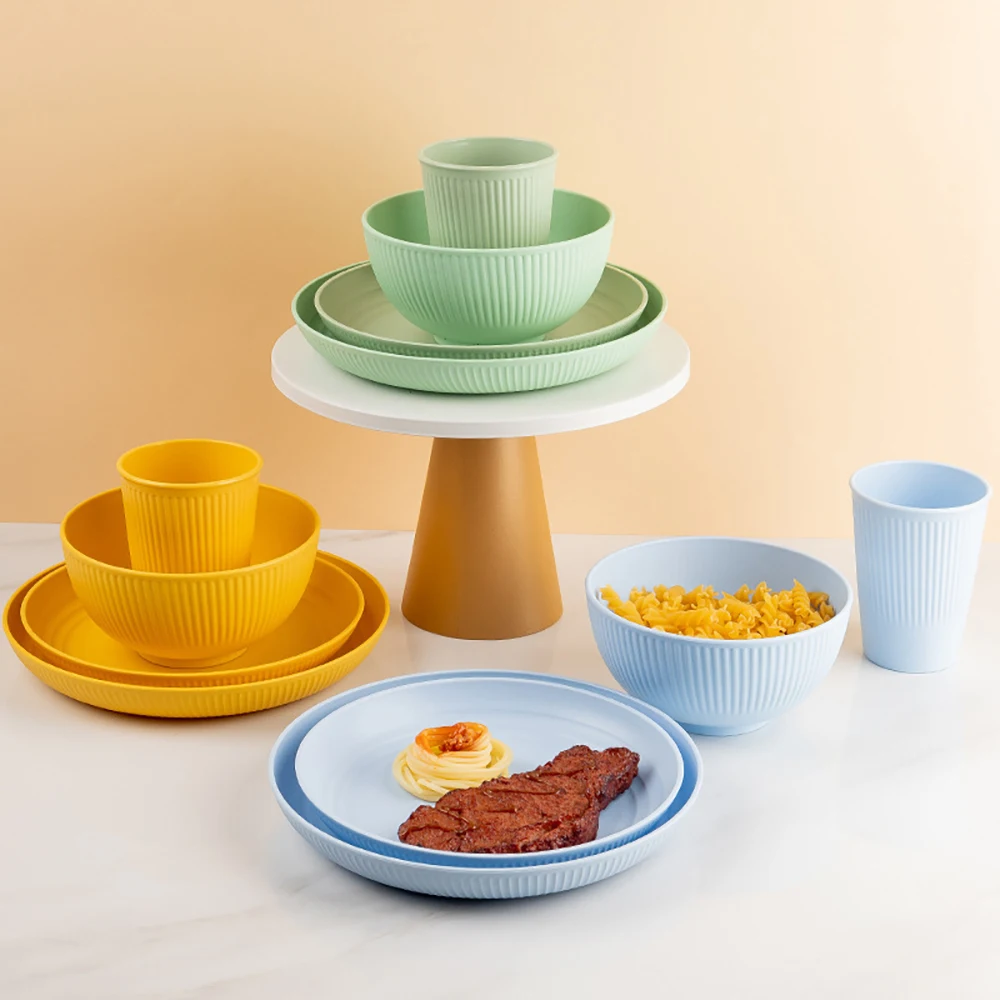 Colourful Wheat Straw Cutlery  - Camping Cooking And Eating Set recension och pris