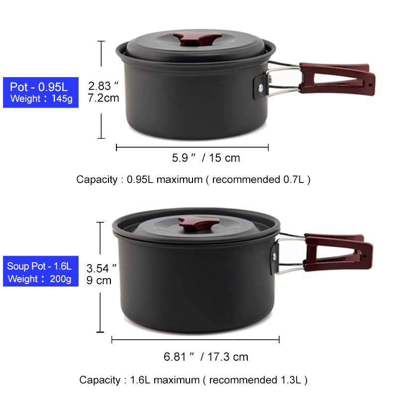 Widesea Camping Cookware Set O - Camping Cooking And Eating Set recension och pris