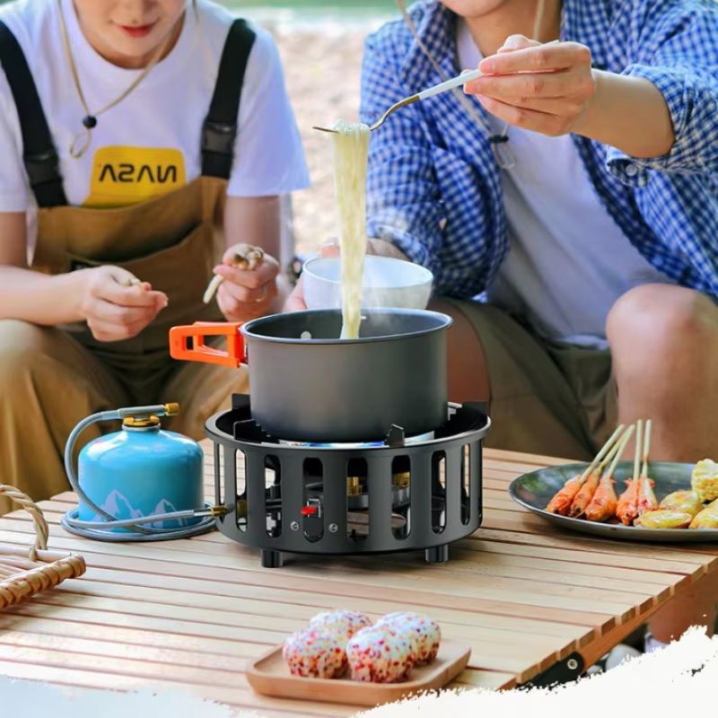 High-Power 7-Core 21000W Porta - Camping Cooking Gas Stove recension och pris