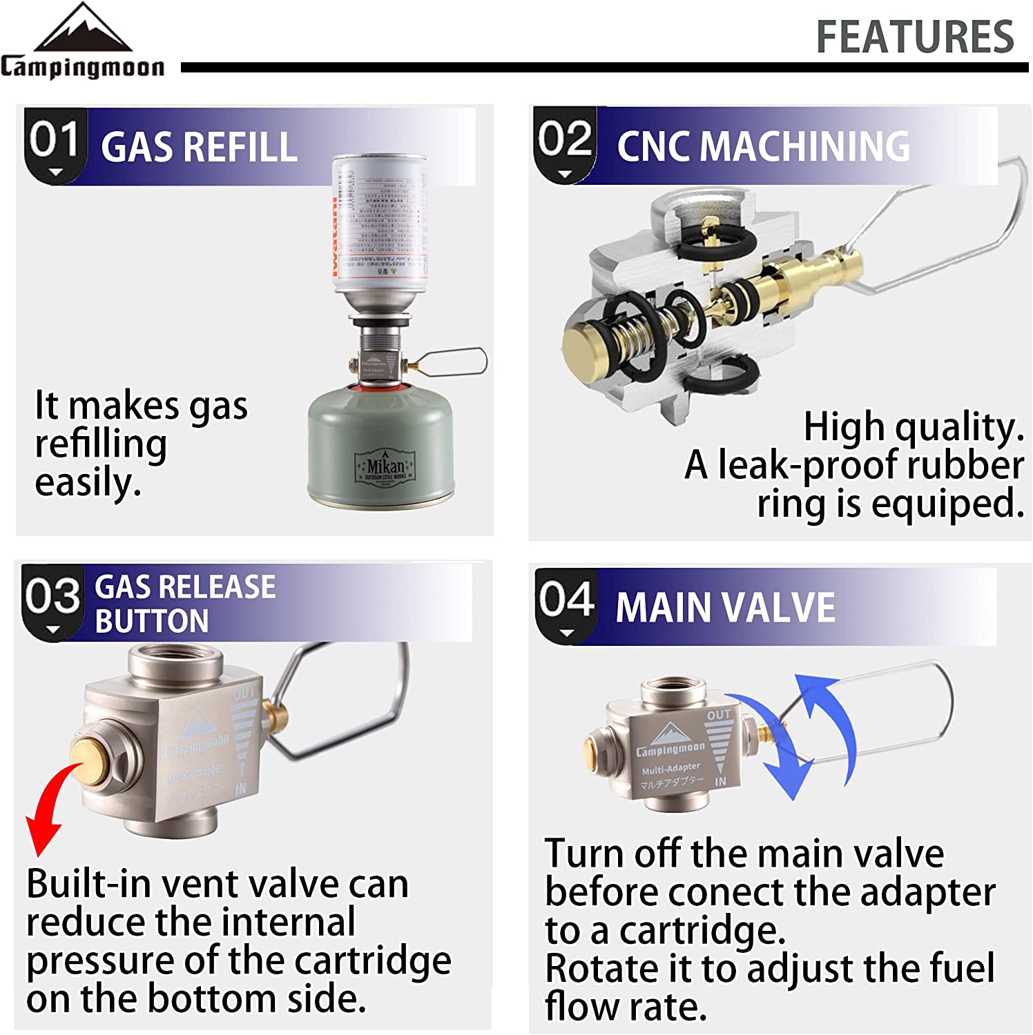 Gas Stove Adapter Gas Save wit - Camping Cooking Gas Stove recension och pris