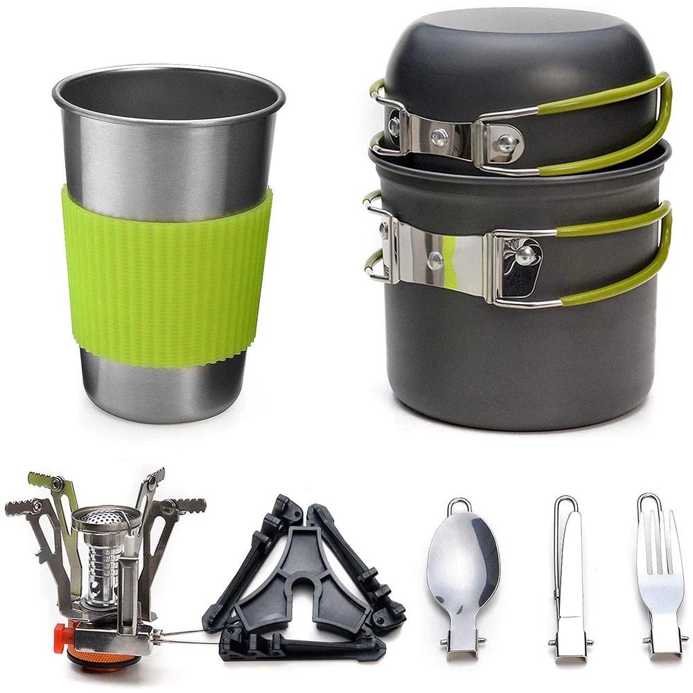 Camping Cookware Kit with Stov - Camping Cooking Backpack recension och pris