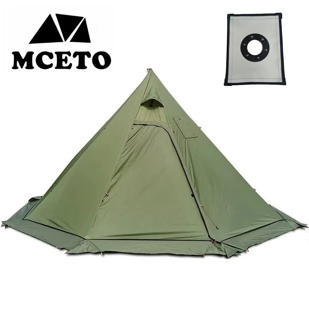 New Pyramid Tent With Snow Ski - Campfire Cooking In Another World recension och pris