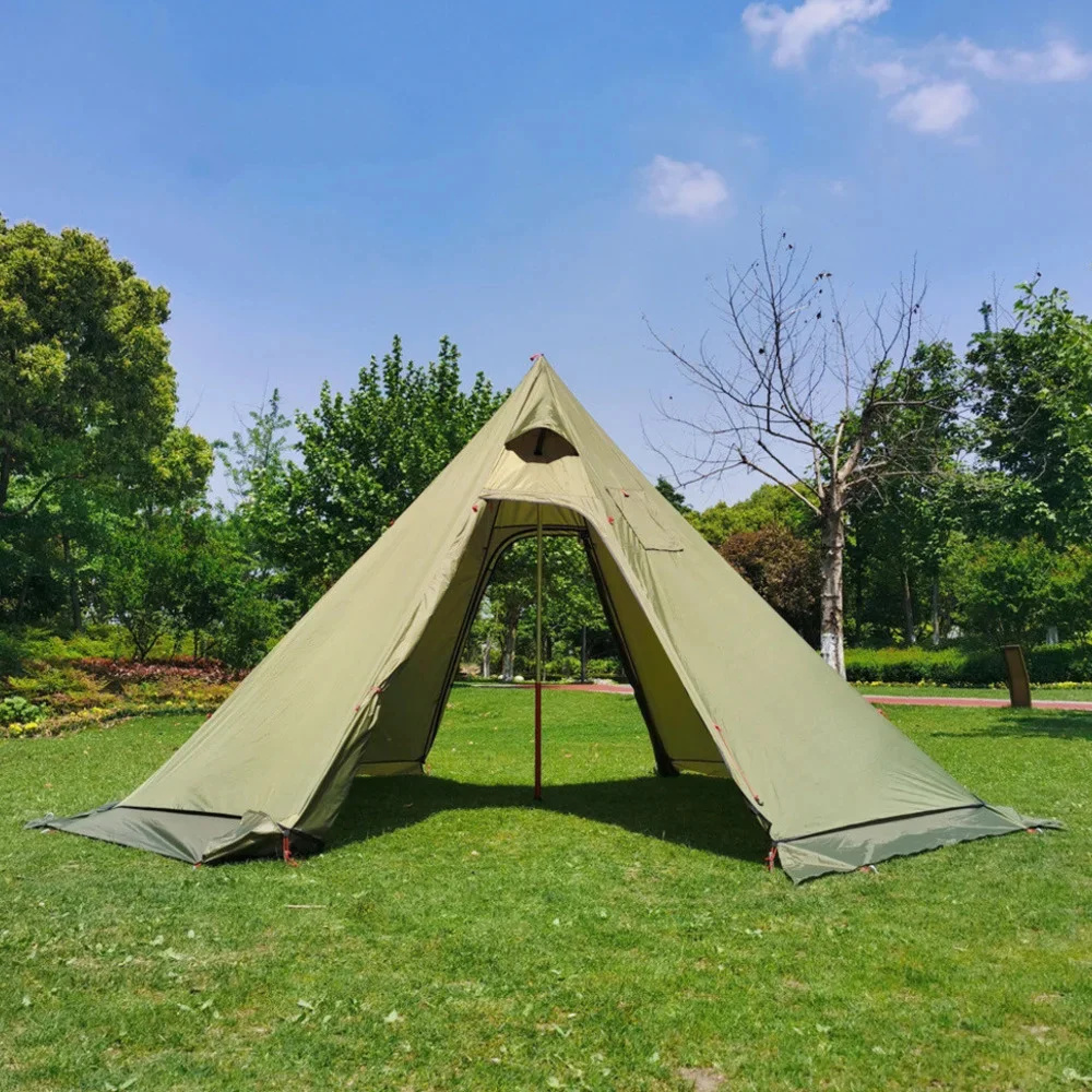 New Pyramid Tent With Snow Ski - Campfire Cooking In Another World recension och pris